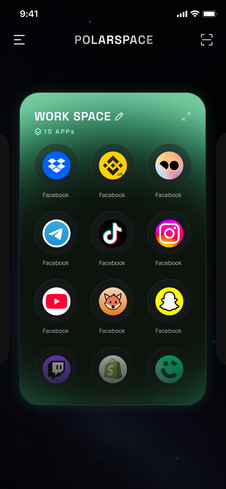 Switch between spaces